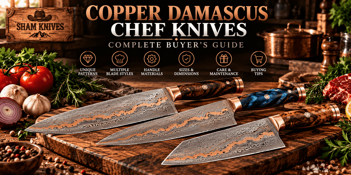 Copper Damascus Chef Knives: Complete Buyer’s Guide - SHAM KNIVES