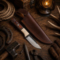 Full tang drop point 1095 high carbon steel fixed blade hunting knife