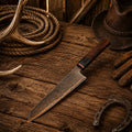 13.5″ Handmade Copper Damascus Gyuto Chef Knife – Rosewood Handle - SHAM KNIVESCopper Damascus Chef knifeSHAM KNIVES13.5-inch handmade Copper Damascus Gyuto chef knife