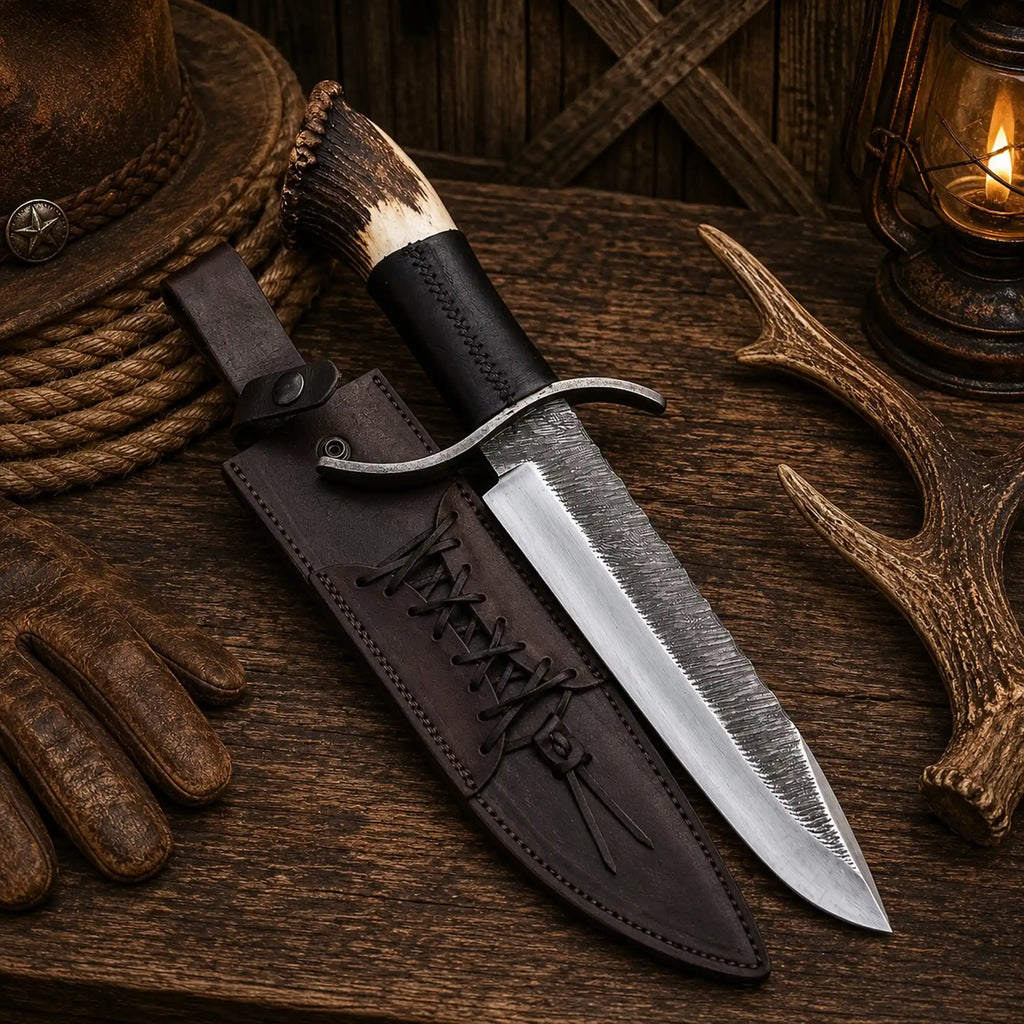 Fifteen-inch Western Bowie knife with a ten-inch D2 steel blade