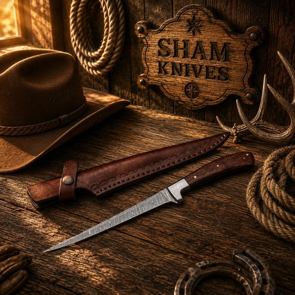 Angler’s Legacy 13-inch handmade Damascus fillet knife