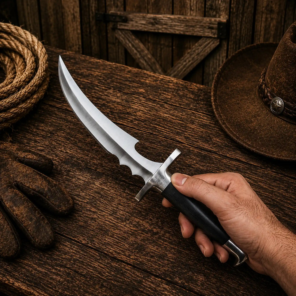 Red Hood replica knife with ergonomic Micarta handle