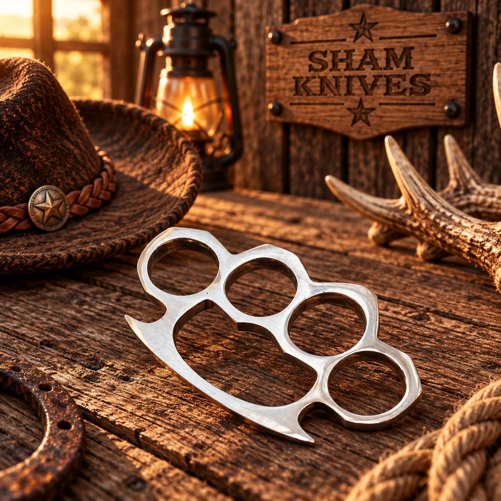  Brass Colossus hand-cast knuckle Western display collectible