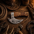 Carved Ash Wood Pizza Axe – D2 Steel Handmade Viking Pizza Cutter - SHAM KNIVESpizza cutter axeSHAM KNIVESCarved ash wood Viking pizza cutter with D2 steel blade.