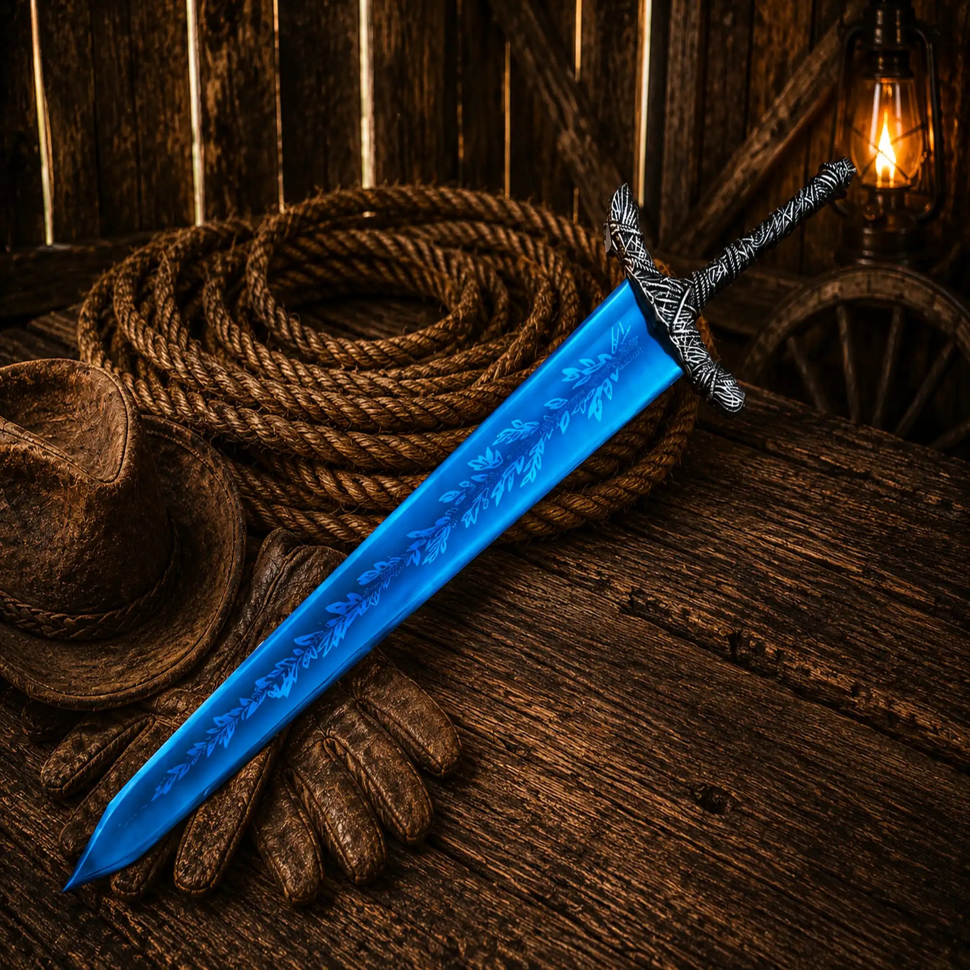 Premium moon-blue Dark Moon Greatsword décor collectible