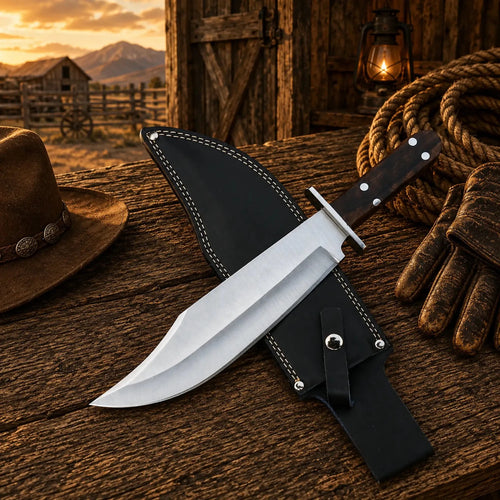 Condor Undertaker Bowie Knife Stainless Steel Walnut Handle - SHAM KNIVESBowie knifeSHAM KNIVESHandmade western bowie knife with polished blade