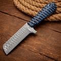 Cowboy Knife Damascus Steel Bullcutter with Pancake Sheath - SHAM KNIVES Cowboy KnifeSHAM KNIVESCowboy Knife Damascus Steel Bullcutter with Pancake Sheath