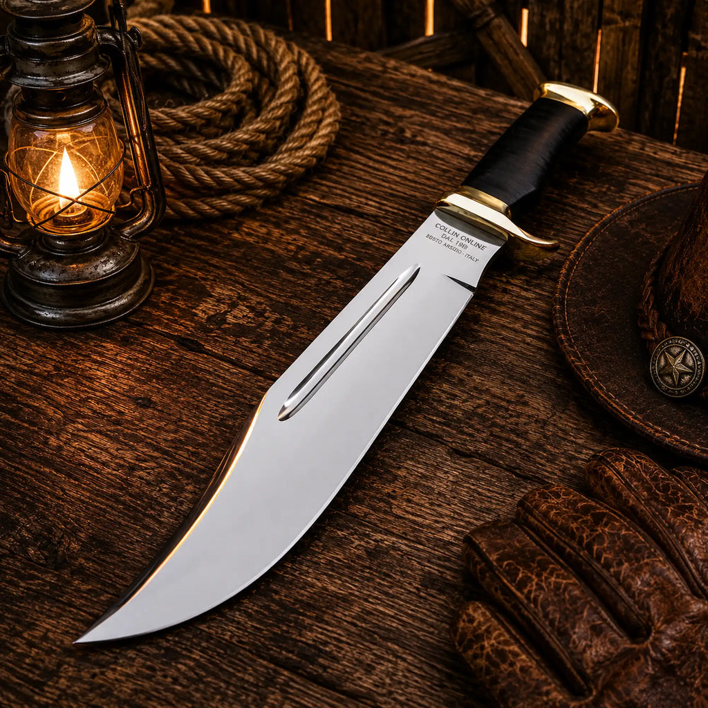 Handmade Crocodile Dundee Bowie knife with 440C steel blade