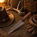 Cu-Mai Copper Damascus Kiritsuke chef knife with rosewood handle