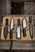 Damascus Kitchen Knives Set – Premium Chef Knives Wenge Wood Handles - SHAM KNIVESkitchen knifesSHAM KNIVES Damascus Kitchen Knives Set – Premium Chef Knives Wenge Wood Handles