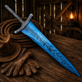 Dark Moon Greatsword replica with blue engraved finish
