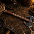 Double-Headed Medieval Battle Axe Lord of Battles with ash wood handle