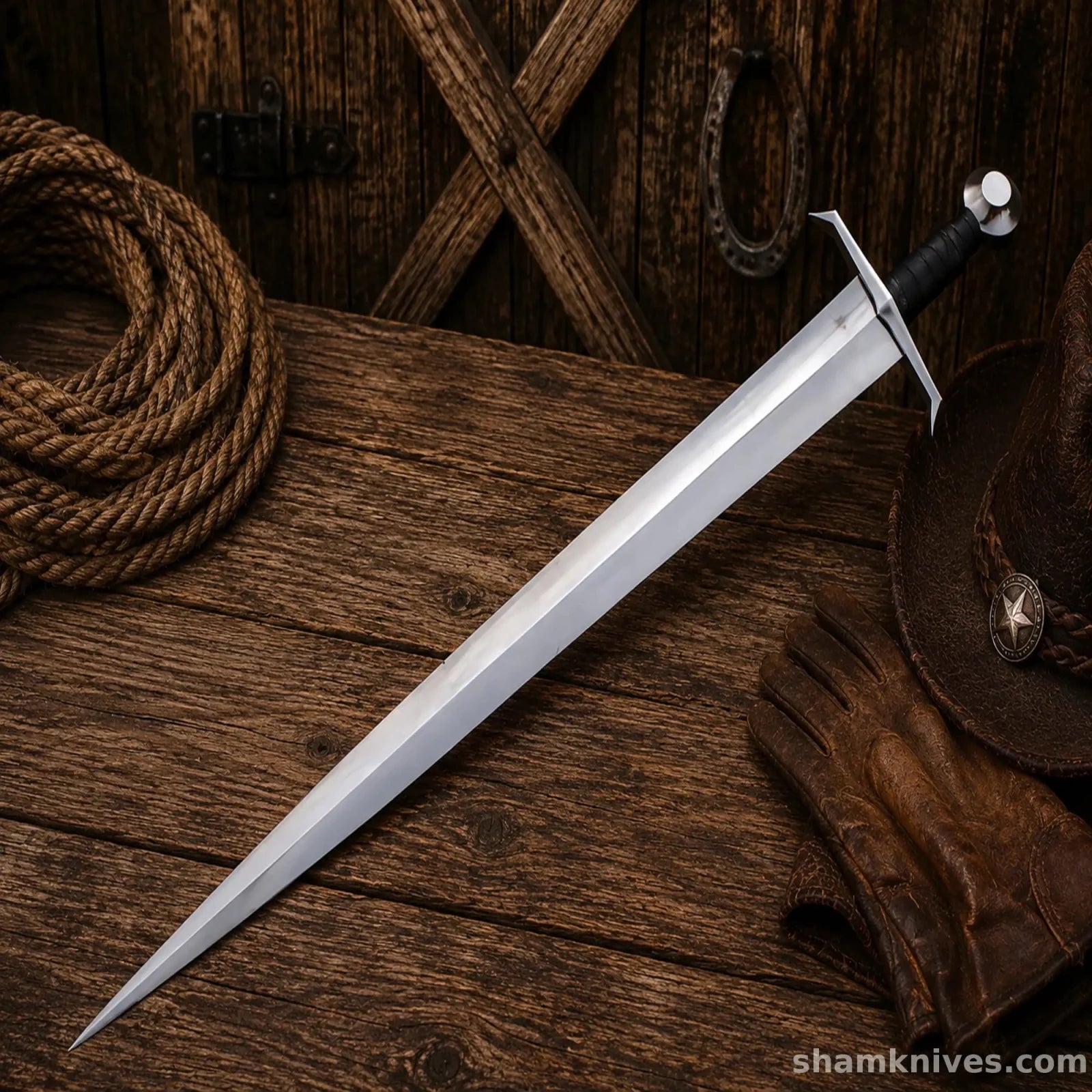 European Medieval Sword – High Carbon Steel 14th Century Blade - SHAM KNIVESswordsSHAM KNIVES14th century European sword with high carbon steel blade