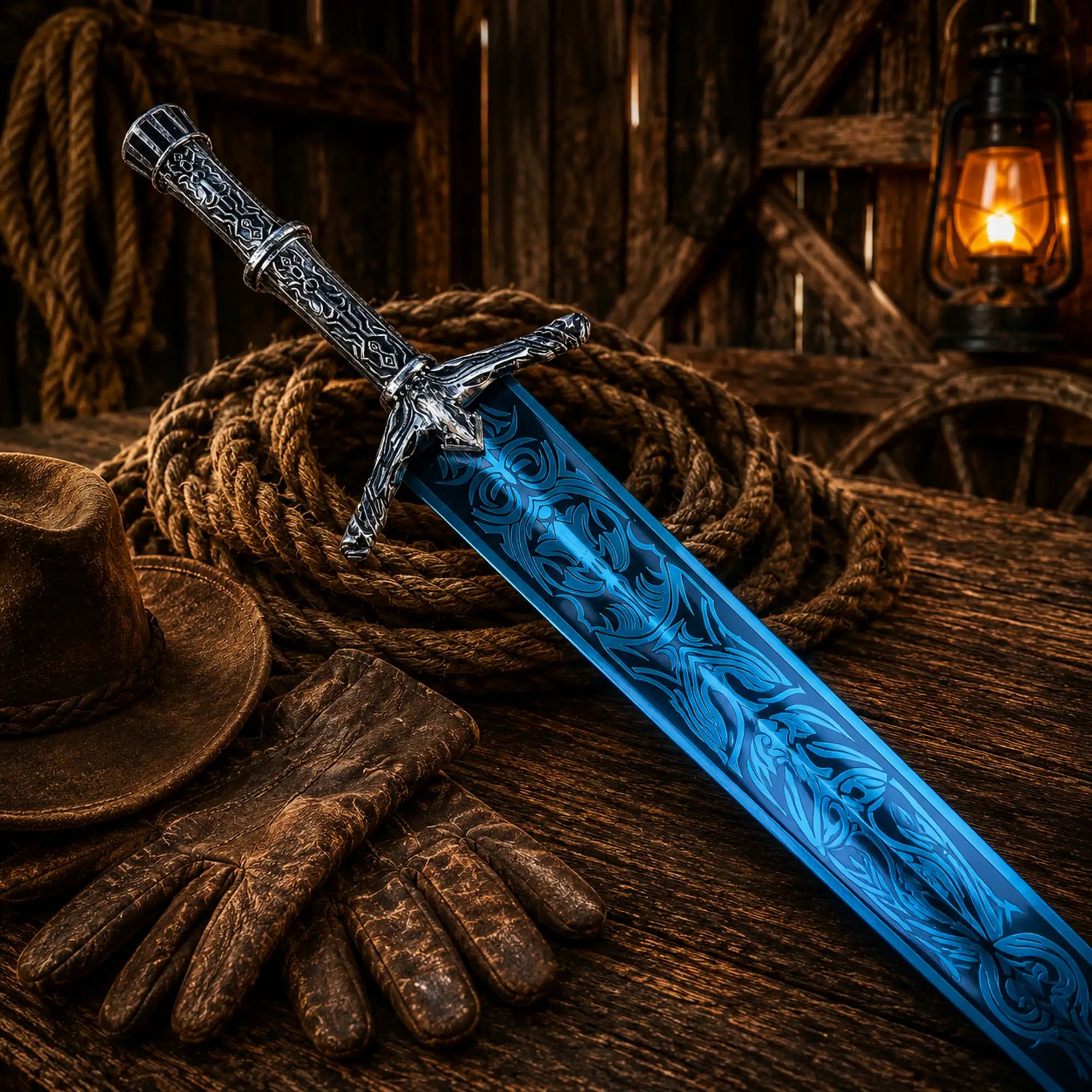 Full metal Moonlight Greatsword collectible display sword close up