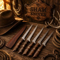 Fisherman’s Pride five-piece handmade Damascus fillet knife set