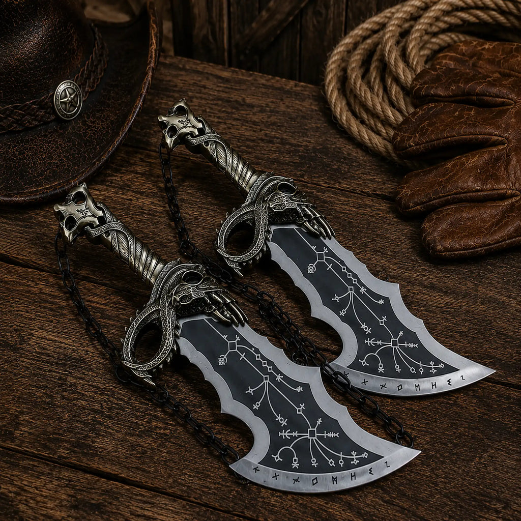 Custom God of War Blades of Chaos replica metal twin blades
