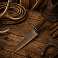 13.5-inch handmade Copper Damascus Gyuto chef knife