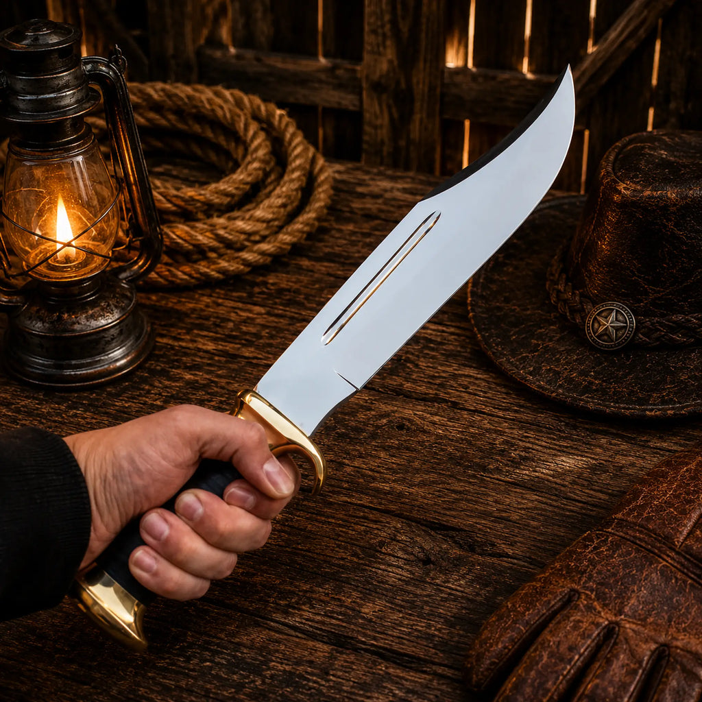 Crocodile Dundee movie replica knife with black micarta handle