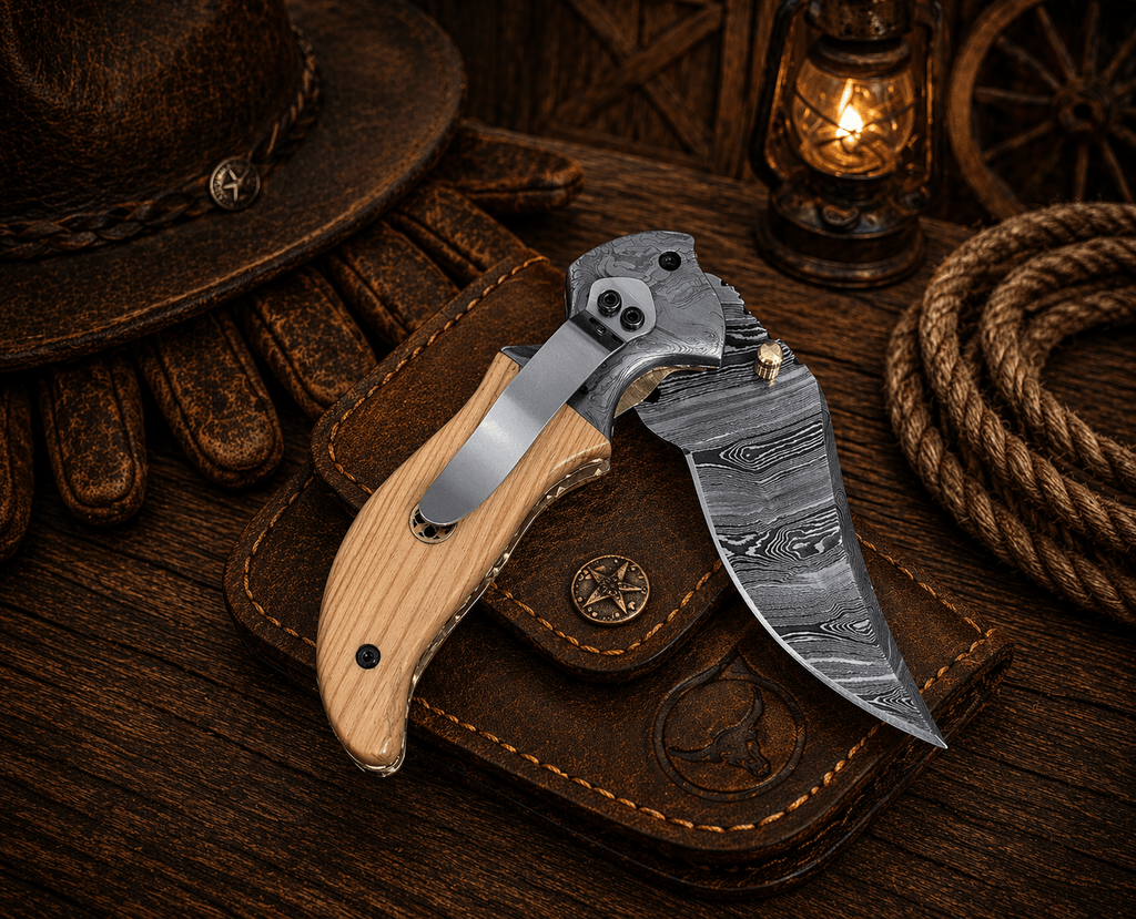 Handmade Damascus Steel Pocket Knife – Olive Wood Handle Folding Knife with Belt Clip | EDC Hunting Camping Knife Gift for Men - SHAM KNIVES Pocket KnifeSHAM KNIVESHandmade Damascus Steel Pocket Knife – Olive Wood Handle Folding Knife with Belt Clip | EDC Hunting Camping Knife Gift for Men