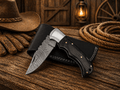 Handmade Damascus Steel Pocket Knife – Pakka Wood Handle Folding Knife with Leather Sheath | EDC Hunting Camping Gift for Men - SHAM KNIVES Pocket KnifeSHAM KNIVESHandmade Damascus Steel Pocket Knife – Pakka Wood Handle Folding Knife with Leather Sheath | EDC Hunting Camping Gift for Men