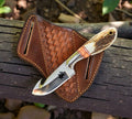 Handmade Rasp Steel Cowboy Hook Knife | Deer Antler Handle,Belt Leather Sheath - SHAM KNIVESHunting KnifesSham knivesHandmade Rasp Steel Cowboy Hook Knife | Deer Antler Handle,Belt Leather Sheath