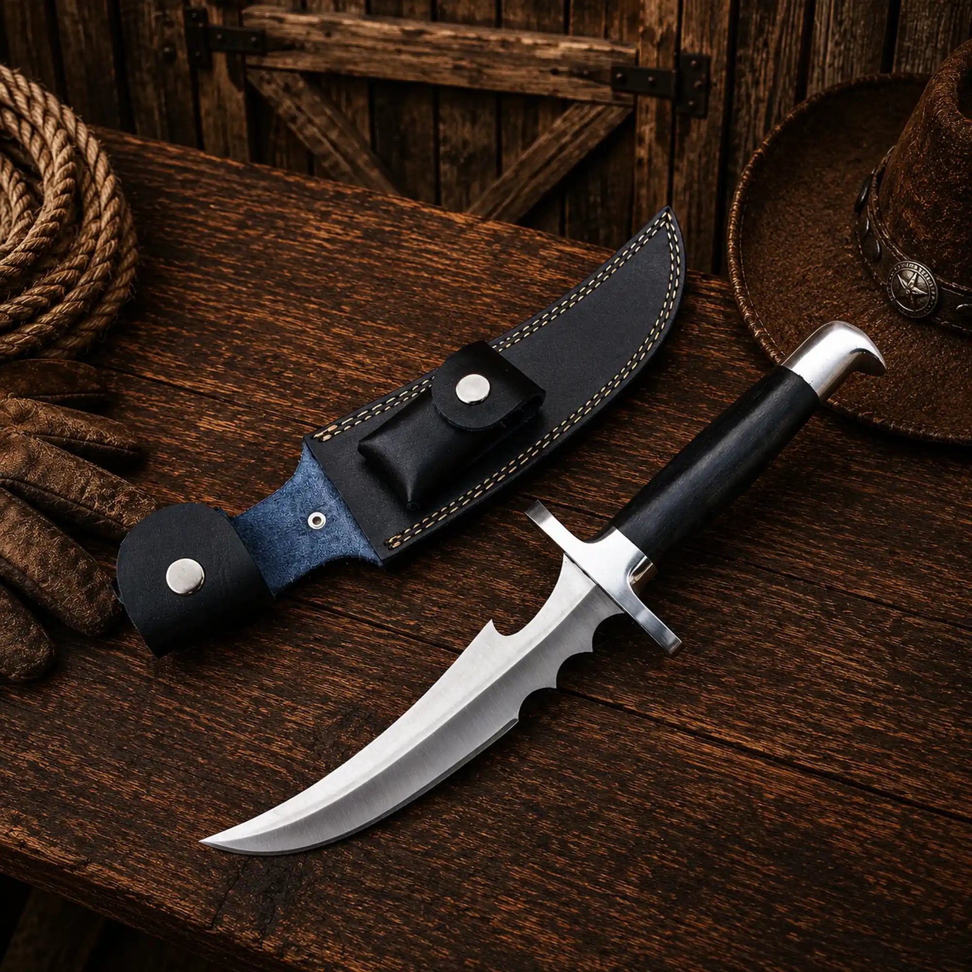 Comic-inspired collector knife crafted from D2 steel.