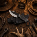 Handmade Honeycomb Ranch Hunting Knife with D2 powder coated blade