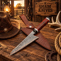 K-tip Gyuto-style Copper Damascus chef knife