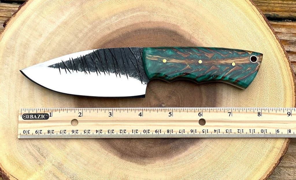 Pine Cone Handle Fixed Blade Knife, Custom Full Tang Hunting Knife - SHAM KNIVES Hunting KnifesSham knivesPine Cone Handle Fixed Blade Knife, Custom Full Tang Hunting Knife