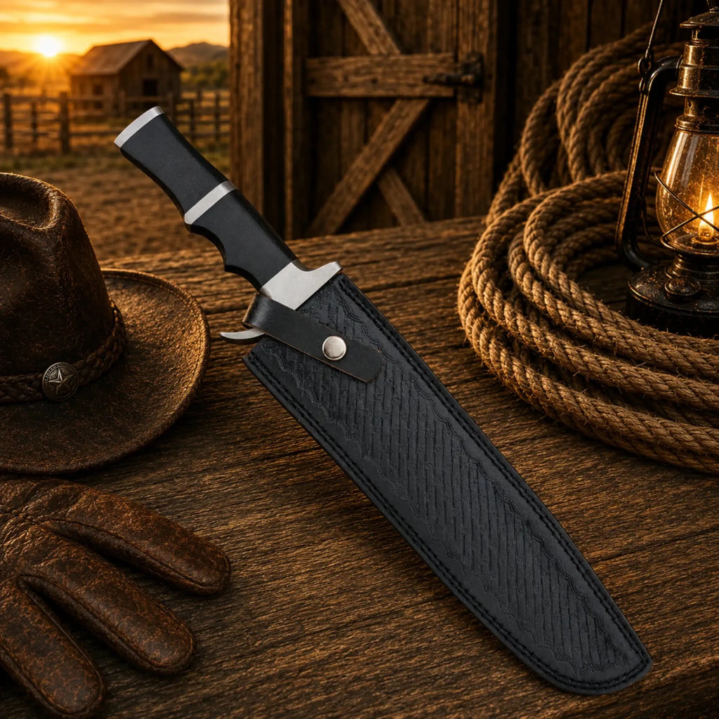 Predator Bowie Knife 5160 Spring Steel with Leather Sheath - SHAM KNIVESBowie knifeSHAM KNIVESPredator - inspired Bowie knife for collectors and outdoor use
