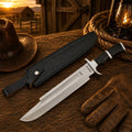 Predator Bowie Knife 5160 Spring Steel with Leather Sheath - SHAM KNIVESBowie knifeSHAM KNIVESpredator - bowie - knife - 5160 - spring - steel.
