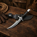 Red Hood Inspired Knife – D2 Steel Anime Cosplay Prop Blade - SHAM KNIVESHunting KnifesSHAM KNIVESRed Hood inspired knife featuring a premium D2 steel blade and Micarta handle with sheath