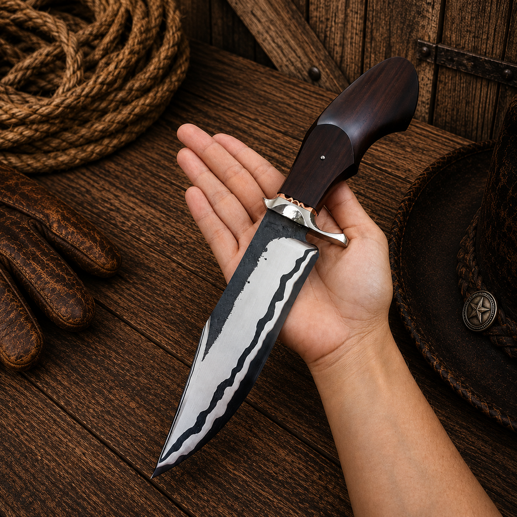 5160 steel Bowie knife for camping and bushcraft