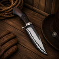 San Mai Jungle Bowie knife with handcrafted 5160 steel blade