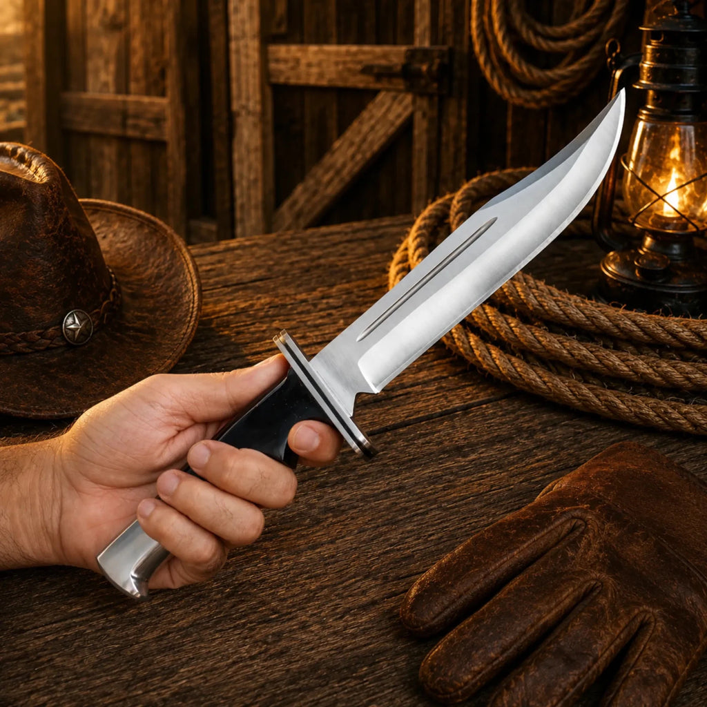 Scream Hunting Knife Replica – Real Stainless Steel Blade - SHAM KNIVESBowie knifeSHAM KNIVESScream replica hunting knife with stainless steel blade