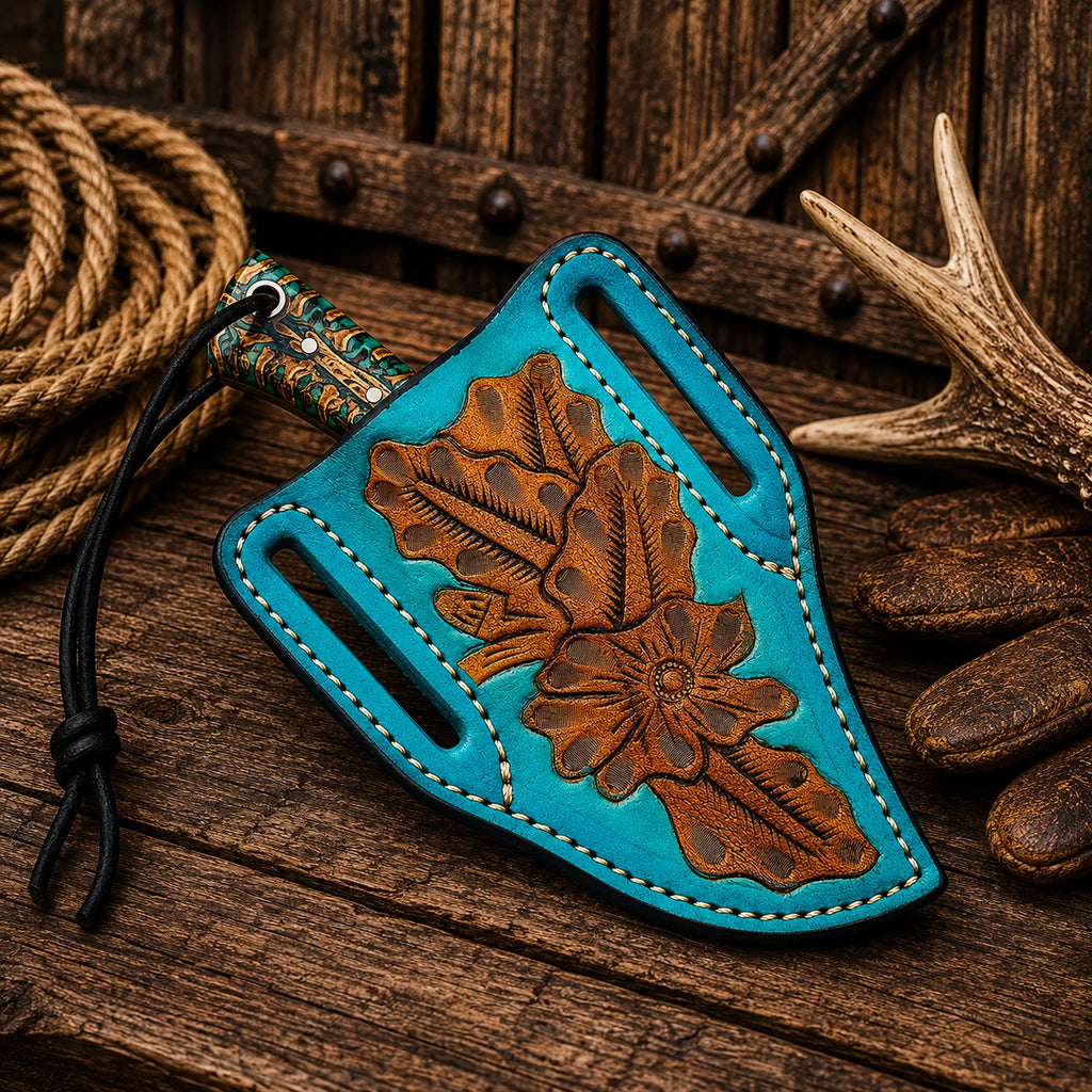 ShamKnives handcrafted Western ranch field knife.