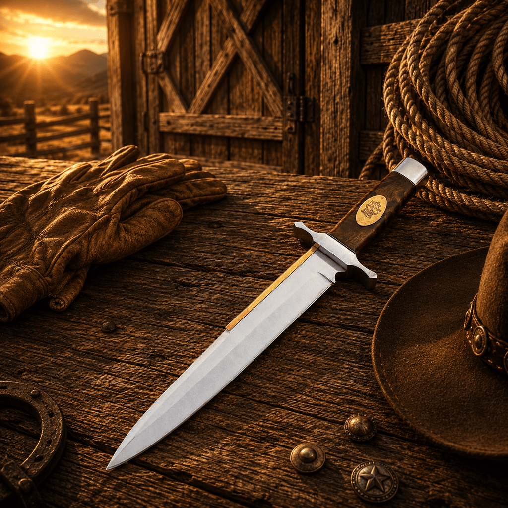 Toothpick Replica Bowie Knife – D2 Steel Gil Hibben Style - SHAM KNIVESBowie knifeSHAM KNIVESGil Hibben inspired Bowie knife movie replica design