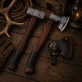 Valhalla Viking axe and hammer set with rosewood handles