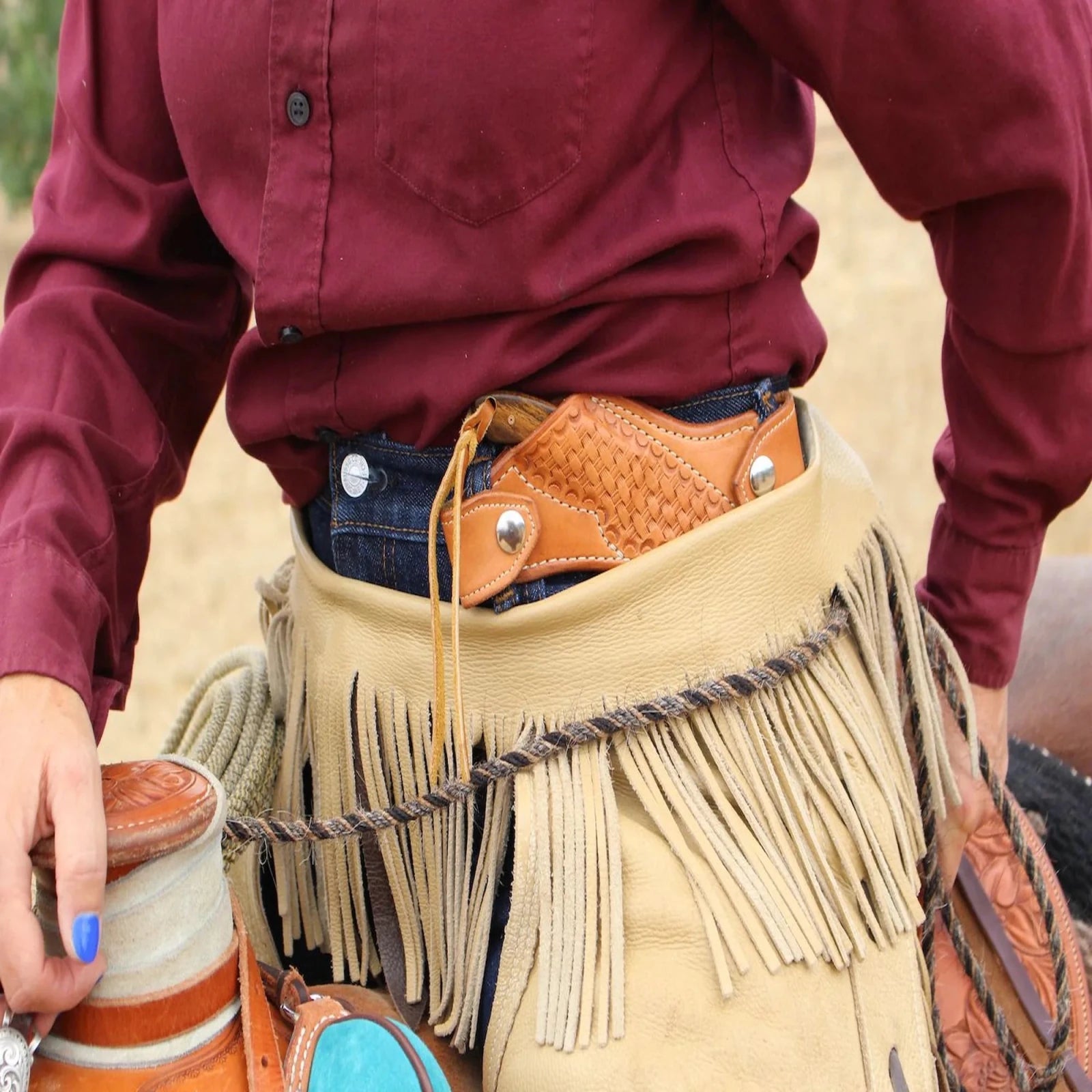Vatalero Frontier Buckaroo Knife – D2 Steel & Rosewood Handle - SHAM KNIVESCowboy KnifeSHAM KNIVESShamKnives Handmade Frontier Ranch Knife belt sheath carry