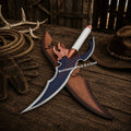 Handmade Venom Fang Fantasy Sword with D2 steel blade and leather sheath