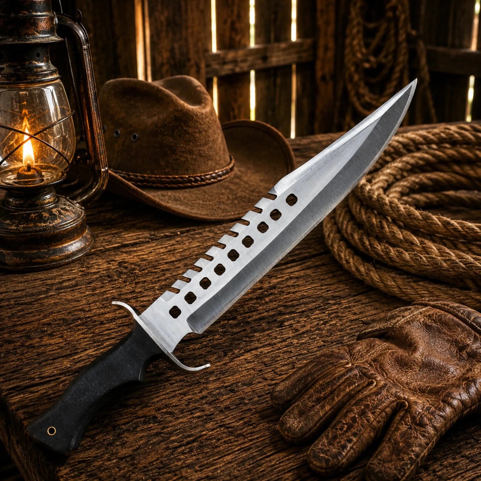 Walking Dead Negan Bowie Knife – Stainless Steel With Sheath - SHAM KNIVESBowie knifeSHAM KNIVESFull tang stainless steel survival bowie knife