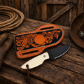 Western Sheath Knife – Black Powder Coated D2 Steel Blade & Bone Handle - SHAM KNIVESCowboy KnifeSHAM KNIVESHandmade Western sheath knife with black powder-coated D2 steel blade and natural bone handle.